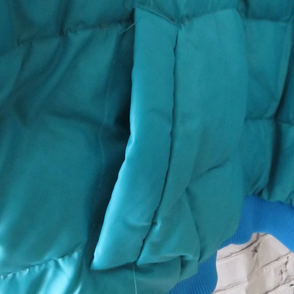 Vintage 1980s Turquoise Puffer Ski Jacket - Picture 6 of 7